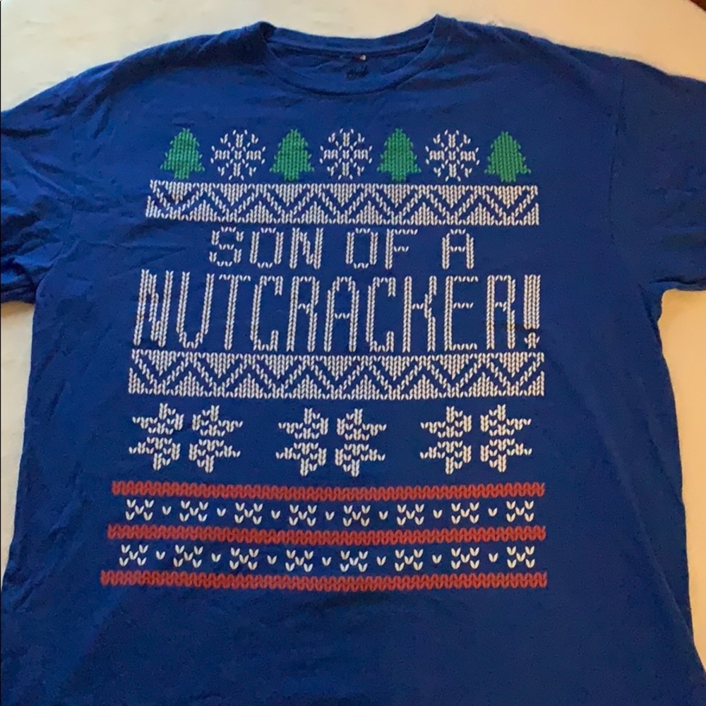 Funny Christmas T-shirt son of a nutcracker